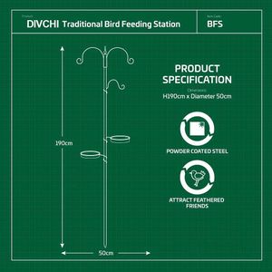 DIVCHI Bird Feeder Station – Outdoor Wild Bird Feeding Stand