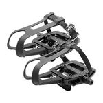 BV Bike Pedals with Toe Clips, Compatible with Shimano SPD or Look Delta 9/16'' - Peloton Pedals for Regular Shoes - Toe Cages for Peloton Bike - Exercise Bike Pedals - Universal Fit Bicycle Pedal