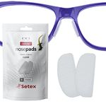 Setex Gecko Grip 1.8mm Thick Anti Slip Eyeglass Nose Pads, (5 Clear Pair) USA Made, Innovative Microstructured Fibers, 1.8mm x 7mm x 16mm