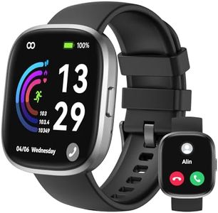 anyloop Smart Watch for Men Women with Call Answer/Dial Activity Tracker Smart Watches,1.83''TFT Display Fitness Tracker with Message Reminder IP68 Waterproof Heartrate for Android & iOS (Black)