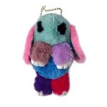 ANESHA Soft Cute Bunny Sling Bag with Chain and Smooth Zipper for Girls Fluffy Rabbit Cross body& Hand Bag Plush Bunny Shoulder Bag (MULTICOLOUR)