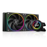 ID-COOLING SL240 CPU Liquid Cooler with Display, Customizable 2.1" LCD Display for Images or Performance Metrics, 240mm AIO Cooler, Dual AF127 ARGB Fans, Fits Intel/AMD