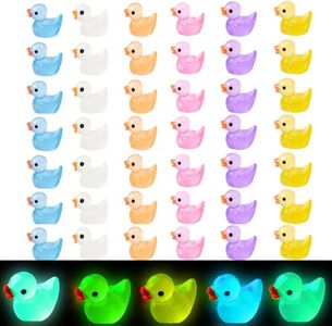 CAPUFIB 42Pcs Glitter Mini Resin Ducks Tiny Ducks Miniature Figures Cute Colorful Mini Duck Ornament Ducks Decor for DIY Projects Garden Dollhouse Aquarium Home Birthday Wedding Christmas