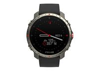 Polar Grit X Pro Titan - Premium Outdoor GPS Sports Watch - Military-Durability,Wrist-Based Heart Rate Monitor,M/L,Black/Red - Titan