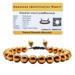 Crystal Heaven Certified Copper Hematite Bracelet for Women Men with Healing Crystal and Reiki Stone - Beautiful Gemstone Adjustable Beaded Bracelet for Balance, Harmony & Positive Energy