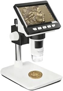 Zoltrax 4.3" Coin Microscope - IPS 1080P Screen Digital Microscope 1000X for Kid's Hobby Developing, Coin Magnifier,Compatible with Windows and Mac OS,Chargeable Long-Lasting Battery