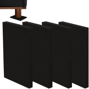 Qiveno 4 Pcs 1" Thick Neoprene Foam Pads, 12"x8" Adhesive Sound Deadening