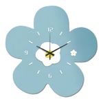 astylishome Wall Clocks for Living Room Pretty Country Style Wall Kitchen Clocks Blue Silent Non Ticking Wall Mounted Clock 30 CM Easy to Read Decorative for Bedroom Small Wall Art Decor 0110