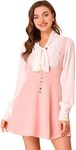 Allegra K Women's Button Decor Over