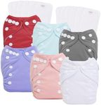 ALVABABY Newborn Cloth Diapers Pocket for Less Than 12pounds Cloth Diaper 6pcs with 12 Insert 6SVB100