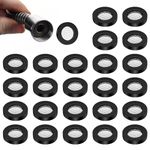 24Pcs Shower Head Gasket 1/2 Garden Filter Pressure Shower Head Washer Gasket Black Rubber Washer, Intermediate with Wire mesh for 1/2 inch tap Connector washers, Hose, Garden Hose