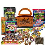 Halloween Trick or Treat Sweets and Chocolate Box For Kids & Adults- includes Gummy Body Parts, Eyeballs Lollipop, Popping Candy, Monster Treats - Halloween Party Hamper For Girls Boys