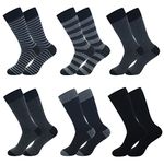 Cool Design Rich Mens Dress Socks Casual Socks Crew Socks For Men，Cotton Socks Men 6 Pairs，Work Socks Mens Size 10-13