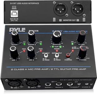 Pyle USB Audio Interface with MIC and Guitar Inputs
