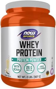 NOW Foods Sports Nutrition, Whey Protein, 26 g With BCAAs, Creamy Vanilla Powder, 2-Pound