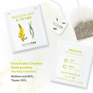 Nutra Tea Mullein & Thyme Herbal Tea – 120 Bags