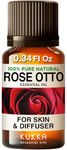 Kukka Rose Essential Oils for Skin Use & Aromatherapy - 100% Natural Rose Oil for face - Rose Oil Essential Oil for Diffuser, Skin, Face, Hair & Perfume (10ml)