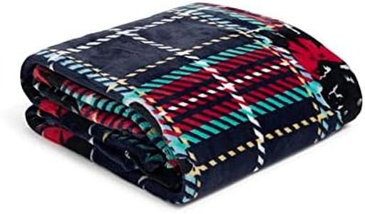 Vera Bradley Women's Fleece Plush Throw Blanket, Scottie Dog, 80 X 50