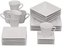 10 Strawberry Street Nova Square 30 pc Dinnerware Set, Cream White