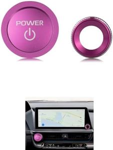 HDUFC for Toyota Prius 2025 2024 2023, Volume knob Cover, Push Button Start Cover/Ring Interior Decoration 3-Piece Set
