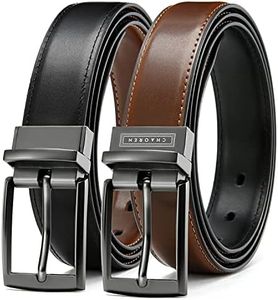 CHAOREN Reversible Boys Belt, 1 1/4" Boys Leather Belt for kids - One Belt, Two Styles for Dress and Casual Wear