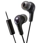 JVC Gumy Earbuds - in Ear Headphones, Powerful Sound, Comfortable and Secure Fit, Comes with S/M/L Silicone Ear Pieces, 3.3 ft Cord (Black)