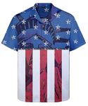 Feritto Funny Hawaiian Shirts for Men and Women: Beach-Ready Summer Styles with Short Sleeve Button-Down and Playful Patterns, Americaflag03, 3X-Large