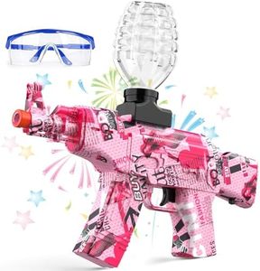 Electric Gel Ball Blaster Gun，Gel Gun Blaster Automatic Splat Gun Toy for Outdoor Activities, Birthday Christmas Team Games Ages 15+ (Pink)