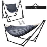 Anyoo Hammock & Hammock Chair with Foldable Stand, Dual Use Portable Hammock Stand Set for Indoor, Outdoor Hammocks