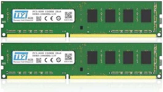 LIYI DDR3 RAM 16GB Kit (2x8GB) 1066MHz PC3-8500S CL7 Unbuffered Non-ECC 1.5V 2Rx8 Dual Rank Channel 240 Pin UDIMM PC Computer Desktop Memory Modules Ram SDRAM Upgrade