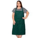 King Mills Unisex 1pk Plus Size Kitchen Cooking Aprons With Pockets, Ideal For Xl Xxl Or Waist W38+. Extra Large And Long.(Dark Green)