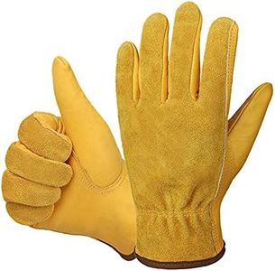 VLUYYV Heat Resistant Gloves for Grill BBQ,Long Sleeve Grill Gloves for Baking,Oven,Fireproof, Stove,Welder,Welding,Fireplace (Bblack-yellow)