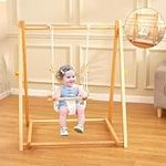 FUNLIO Wooden Swing Set for Toddler