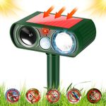 Cat Repellent, Garden Cat Repellent Cat Deterrents, Ultrasonic Solar Animal Repellent, Solar Powered Waterproof, Outdoor Animal Repeller Motion Sensor for Garden Yard Squirrels Cats Rats Fox