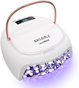 NAILGIRLS UV Nail Lamp, Cordless Nail Lamp 80W Rechargeable Nail Dryer Gel Polish Light, Intelligent Auto Sensor LCD Display UV Light with 4 Timer Setting, Fast Dry Curing Lamp for Professional Salon