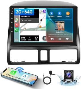 2+64G for Android Car Stereo Radio for Honda CRV 2002-2006 with Wireless Carplay Android Auto, 9" HD Touchscreen in Dash GPS Unit Support WiFi Navigation HiFi Audio USB SWC FM/RDS+Backup Camera