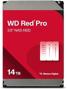 Western Digital 14TB WD Red Pro NAS Internal Hard Drive HDD - 7200 RPM, SATA 6 Gb/s, CMR, 512 MB Cache, 3.5" -WD142KFGX