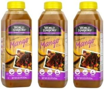 World Harbors Island Mango Sauce & Marinade - Low-Calorie, Sweet & Tangy Perfect Sauce for Chicken, Fish, Beef, Wings, Dipping, Stir-Frying, Salad Dressing. Made in USA 16-Fl Oz Bottle (Pack of 3)
