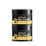 Ustraa De-Tan Cream for Men - 50g (Set of 2) - Dermatologically Tested - For Effective Tan removal & Even Skin tone, With Japanese Yuzu & Liquorice | Prevents Dark Spots, No Harmful Chemicals