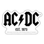 Spreadshirt AC/DC Black Logo Est. 1973 Sticker, 10 x 10 cm, White Matte