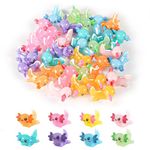 32pcs Mini Axolotl Figures, Little Resin Axolotl Miniature Axolotl Charms Tiny Small Animal Figurines Ornament Toy for DIY Craft Garden Landscape Dollhouse Potted Plants Decorations (8 Colors)