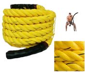 Fitrxx 30 Ft Battle Rope Battle Ropes for Exercise Workout Rope Exercise Rope Battle Ropes for Home Gym Heavy Ropes for Exercise Training Gym Muscle Toning Metabolic Workout