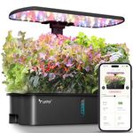 LETPOT LPH-Air Hydroponics Growing System Kits, APP & WiFi Controlled Smart Indoor Garden with 24W Grow Light Full Spectrum, 10 Pods Planter Indoor Gardening for Gifts, Kitchen, Vegetable(Black)