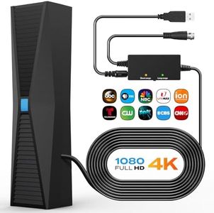 2025 TV Antenna Indoor/Outdoor,1000+ Miles Long Range Antenna for Smart TV with 360° Signal Strongest Booster, HD Digital Antenna for All TVs Supports Local Channels 1080P 4K.