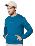 Amazon Brand - Symbol Men's Regular Cotton Blend Crew Neck Sweatshirt(SY-A22-SW-16_Fog Teal_S_Fog Teal_S)