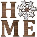 4 Pieces Rustic Home Decor Wooden H