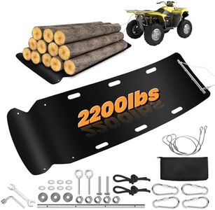 50"x114" Yard Drag Sled, 1/8 Inch Thickened HDPE Heavy Duty Yard Glider for ATV, UTV, Tractor, Utility Sled with Metal Pull Cables, Yard Drag Mat for Hauling Debris, Construction Materials