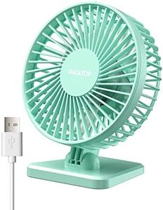 Gaiatop USB Desk Fan, Small But Powerful, Personal Portable Quiet 3 Speeds, Adjustable Mini Table Desktop fan for Cooling Home Office Car Summer Travel Gifts Green