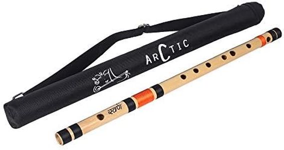 ARCTIC Flutes Swarna C Natural Premium Bamboo Right Hand Flute/Bansuri Size 19 inches with Bag