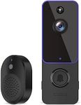 Aiwit Doorbell Camera Wireless, Indoor/Outdoor Surveillance Cam, Battery Powered, Included Chime Ringer, Live View, AI Smart Human Detection, 2-Way Audio, 2.4G WiFi, HD Night Vision, Cloud Storage